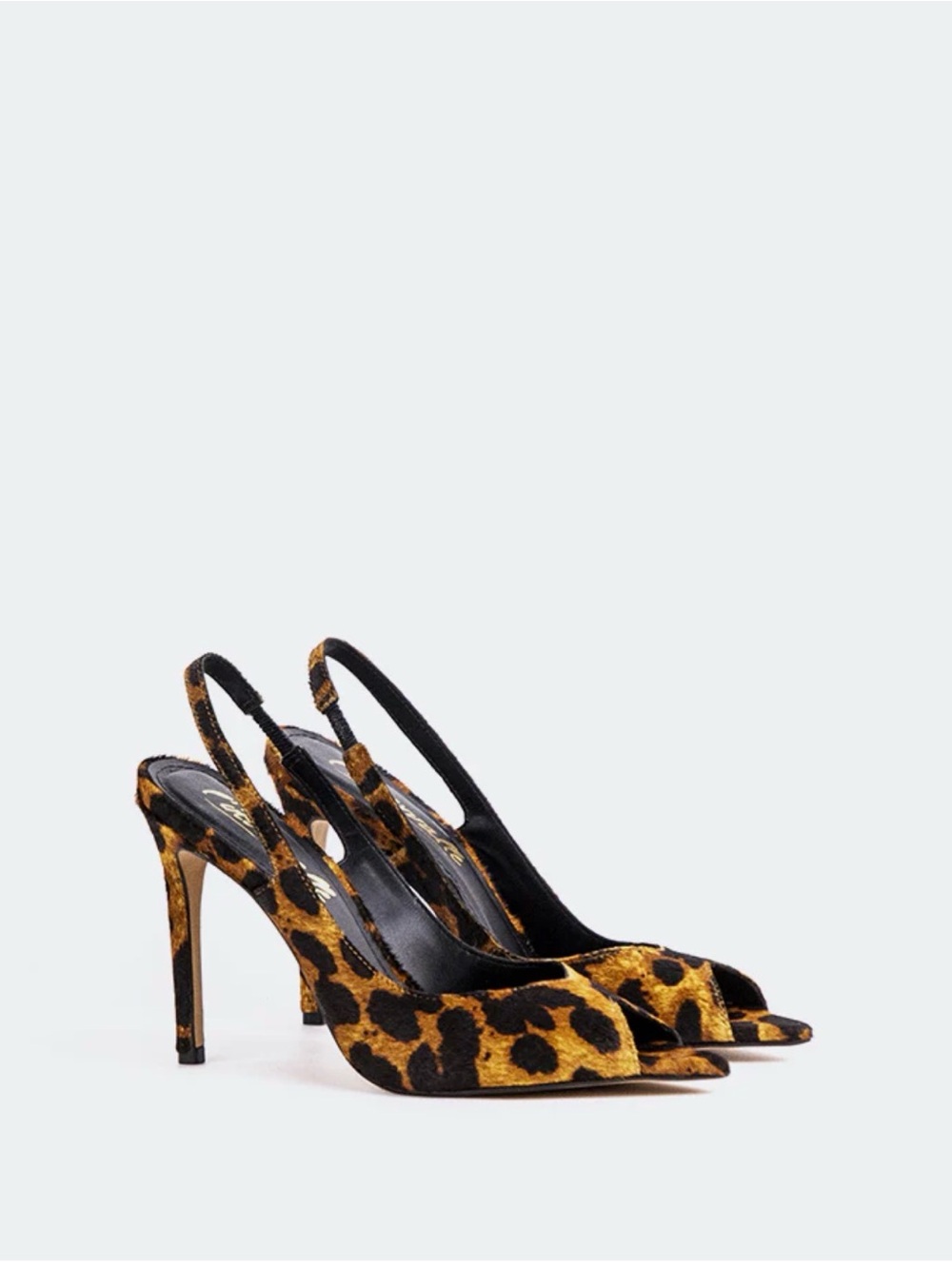 Leopard/ pony Print Slingback High Heels - Women